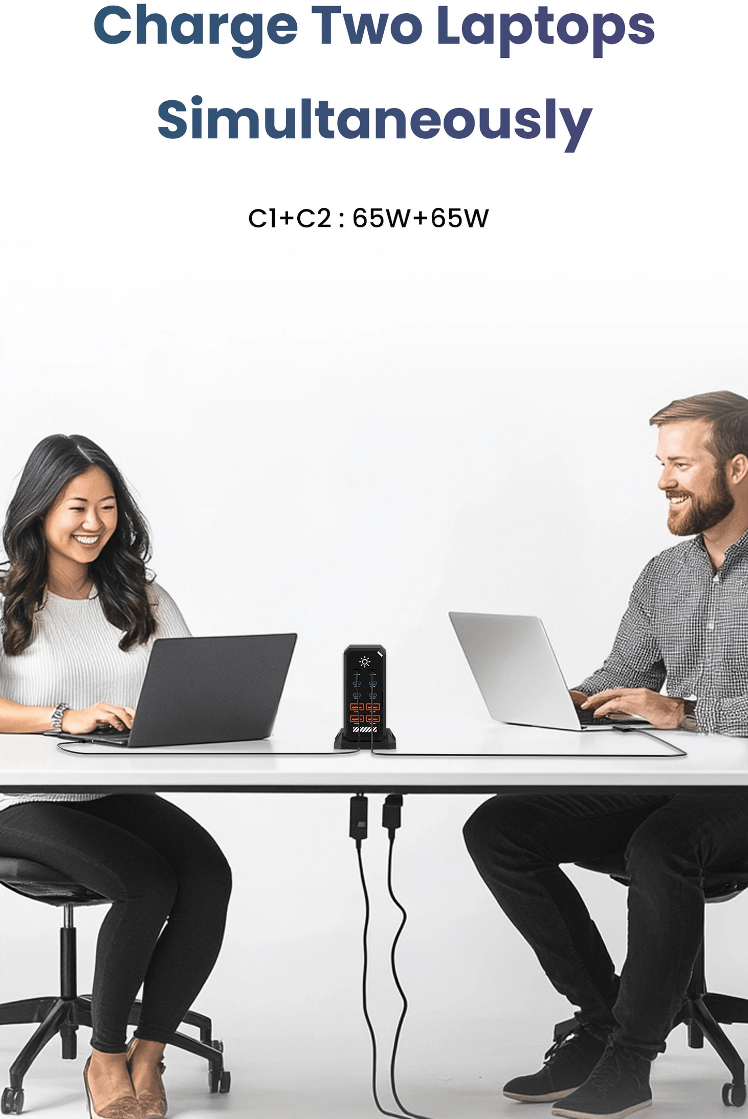 Gambar produk Taffware Charger Station Fast Charge Touch USB Type C GaN 10Port 660W - HW18