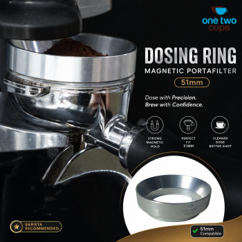 One Two Cups Dosing Ring Portafilter Espresso Aluminium Magnetic - AR5
