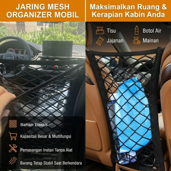 Jaring Mesh Penyimpanan Barang Mobil Car Net Organizer - C38419