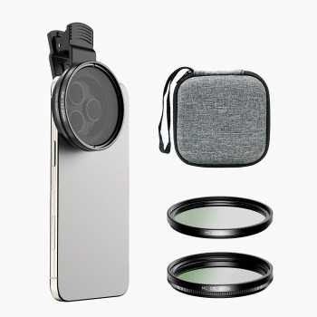 Gambar produk APEXEL Lensa Filter Kamera Smartphone Multi Coating 3in1 Clip 67mm - APL-67FL3S