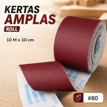 VITITE Kertas Amplas Roll Woodworking Sandpaper Emery Cloth 10Mx10cm - TJ113