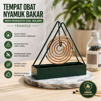 WOMLEX Tempat Obat Nyamuk Bakar Iron Mosquito Coil Holder Fireproof - CH14