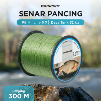 TaffSPORT Senar Tali Pancing 4 Braided Fishing Line Strong PE 300M - DM3