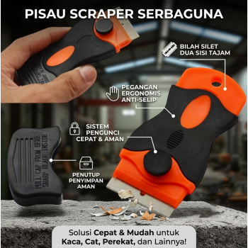 Taffware Pisau Pengupas Stiker Serbaguna Scraper Knife for Car Sticker - QD-0485