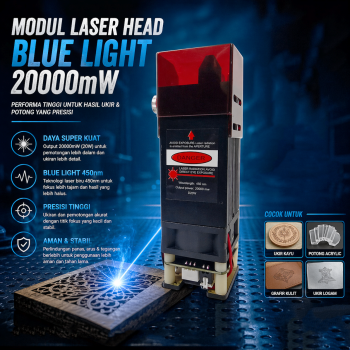 BENBOX Modul Laser Head CNC Cutting Engraving Blue Light 20000mW - D20W