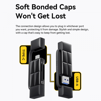 Gambar produk ESSAGER Card Reader 2in1 USB A Type C OTG USB 3.0 SD TF Card - ES-DK01