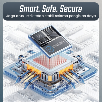 Gambar produk ESSAGER Kabel Data USB Type C Fast Charging LED Display 7A 100W 1M - ES-X76