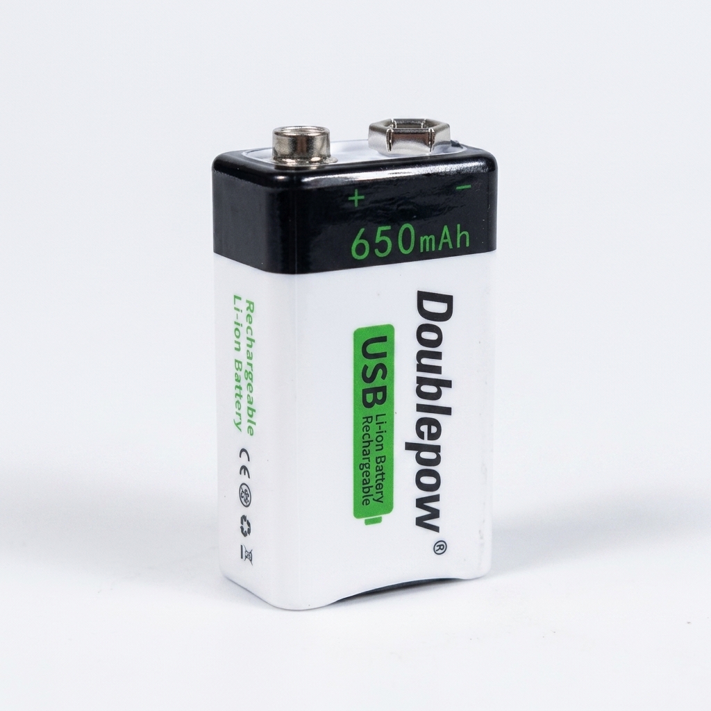 Doublepow Baterai Isi Ulang Li-Ion Micro USB 650mAh 9V 1 PCS - DP-9V6 Gambar produk Doublepow Baterai Isi Ulang Li-Ion Micro USB 650mAh 9V 1 PCS - DP-9V6