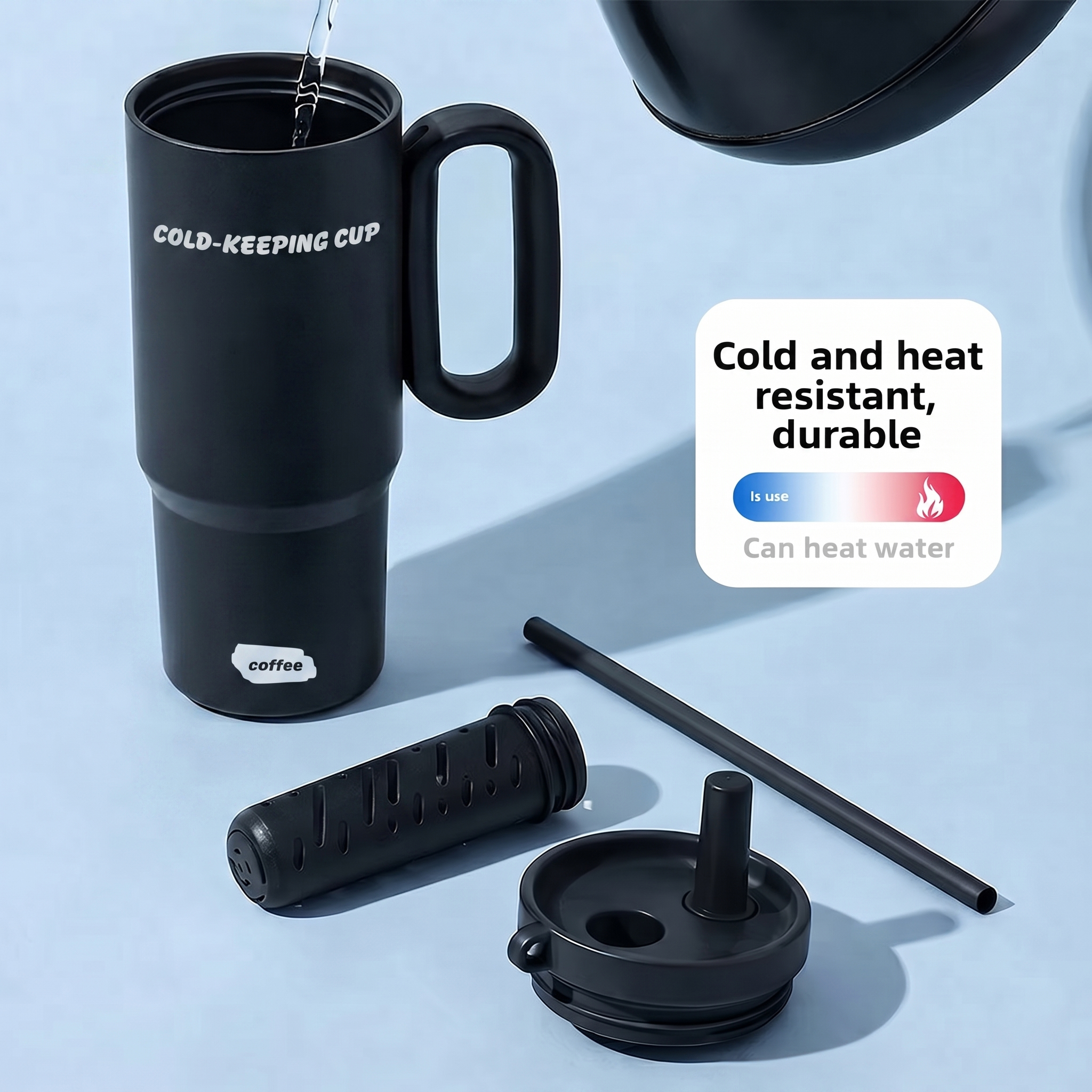 Bingo Botol Minum Tumbler Ice Hot With Lid Straw Stainless Steel 750ml - B-9400 Gambar produk Bingo Botol Minum Tumbler Ice Hot With Lid Straw Stainless Steel 750ml - B-9400 - 6