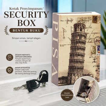 TaffGUARD Kotak Buku Novel Hidden Security Box Book Key Lock Size M - KB-20L