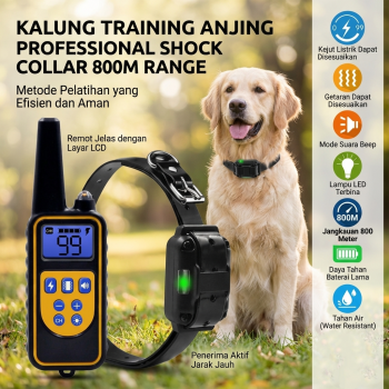Gambar produk Wodondog Kalung Anjing Pet Dog Training Shock Collar Stop Barking 800M - JXG0031