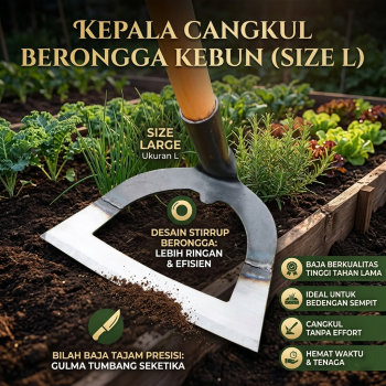 ISFRIDAY Kepala Cangkul Kebun Berongga Pembersih Rumput Gulma - ISF2