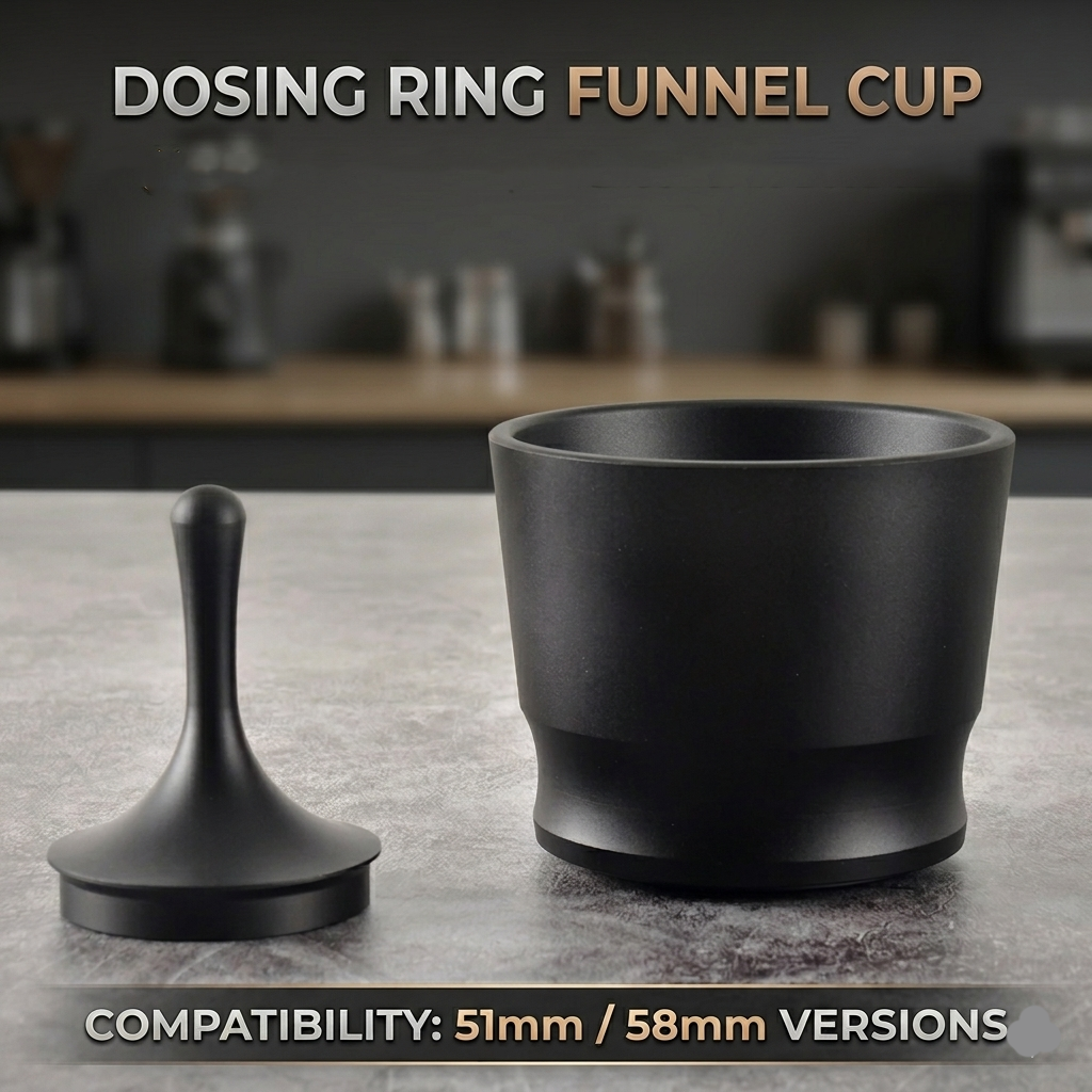Gambar produk BUZIFU Dosing Ring Funnel Cup Portafilter Espresso Aluminium 51/58mm - BZ58