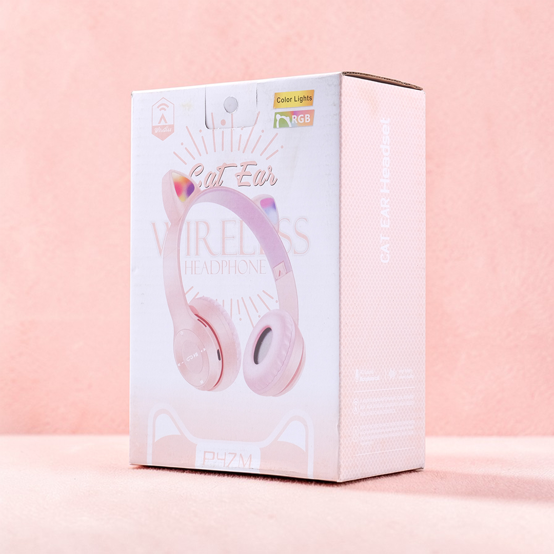 Fuloophi Headphone Bluetooth 5.0 Cat Ear 9D Sound Foldable 150mAh - P47M Gambar produk Fuloophi Headphone Bluetooth 5.0 Cat Ear 9D Sound Foldable 150mAh - P47M