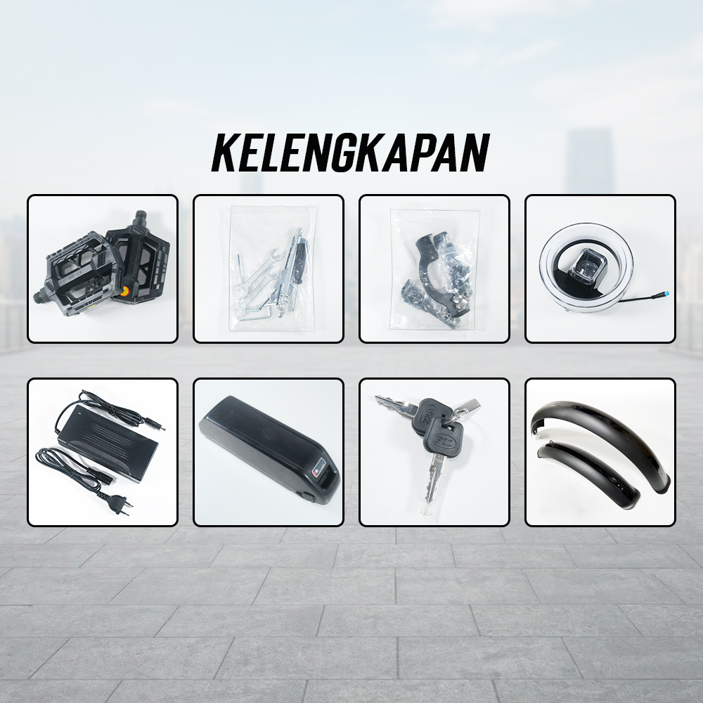 Gambar produk ClipClop Sepeda Listrik Fat Bike 20 Inch Brushless Motor 48V 15Ah 750W - L1