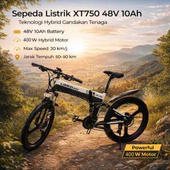 Lankeleisi Sepeda Listrik Lipat Folding E-Bike Sports Version 48V 10Ah - XT750