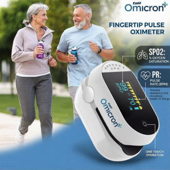 TaffOmicron Fingertip Pulse Oximeter Alat Ukur Saturasi Oksigen Darah - C101B1