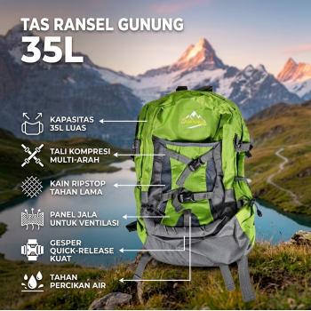 Guanhua Tas Ransel Gunung Mountaineering Backpack Outdoor 35 L - NH15Y001-Z