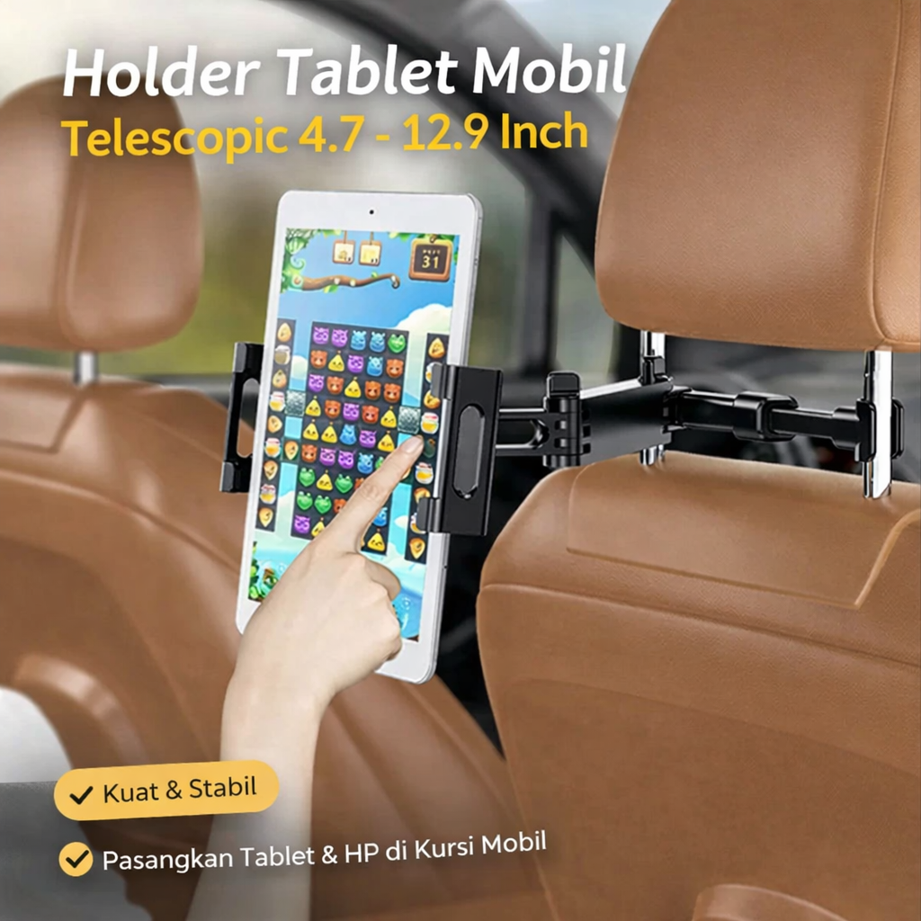 SEAMETAL Holder Tablet Mobil Telescopic Headrest Mount 4.7-12.9 Inch - SM13 Gambar produk SEAMETAL Holder Tablet Mobil Telescopic Headrest Mount 4.7-12.9 Inch - SM13 - Utama