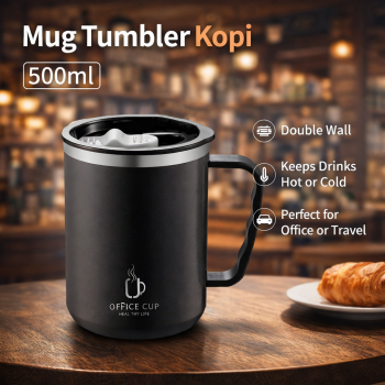 IAMUG Mug Tumbler Kopi Tahan Panas Stainless Steel with Lid 500ml - BC500