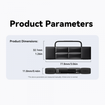 Gambar produk ESSAGER Card Reader 2in1 USB A Type C OTG USB 3.0 SD TF Card - ES-DK01