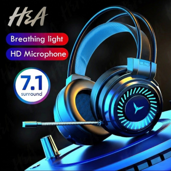 Gambar produk H&A Headset Gaming Wired Virtual Surround 7.1 RGB USB 2 Jack 3.5 mm - G58