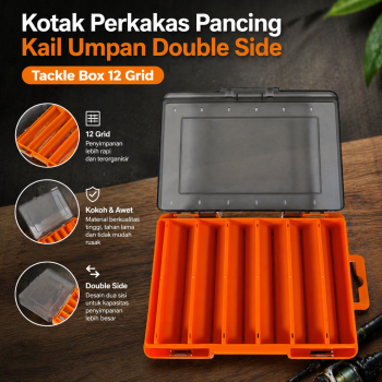 ZUHE Kotak Perkakas Pancing Kail Umpan Double Side Tackle Box 12 Grid - ZU012