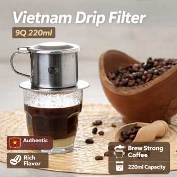 One Two Cups Vietnam Drip Coffee Filter Pot Saringan Kopi 220ml 9Q - ON-22
