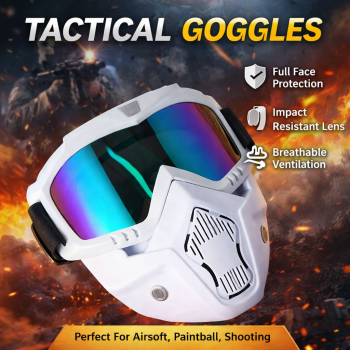 SYSTECH Kacamata Helm Motor Goggles Airsoft Mouthpiece UV400 Windproof - DH-161