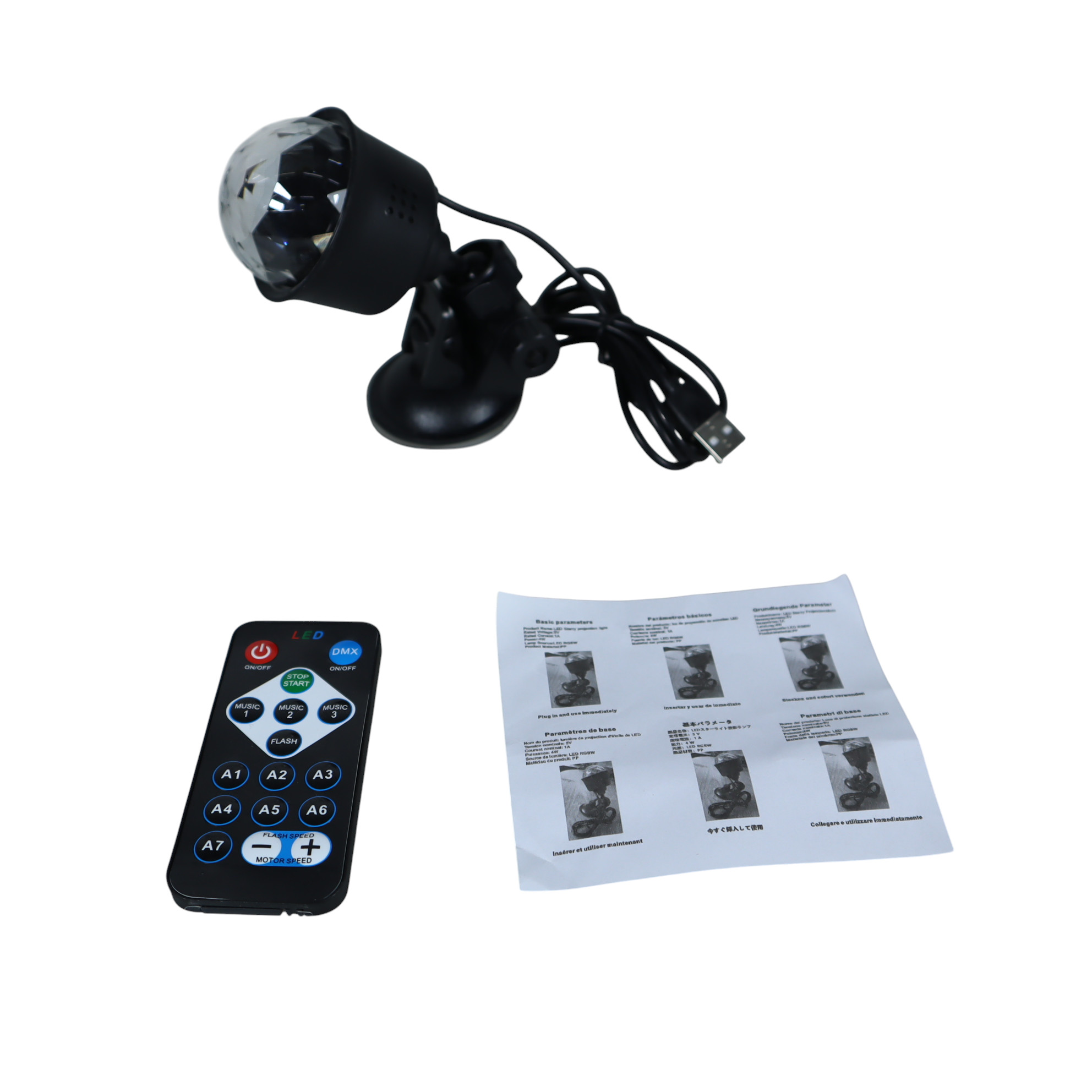 POFET Lampu Proyektor Disko LED Light Voice Control Car Suction Cup - PT8500 Gambar produk POFET Lampu Proyektor Disko LED Light Voice Control Car Suction Cup - PT8500 - 8