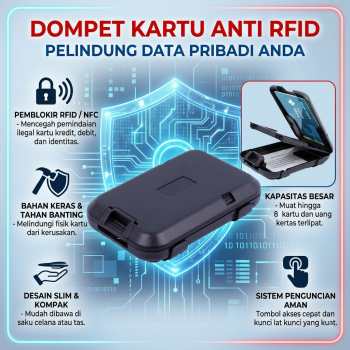 Gambar produk TRASSORY Dompet Kartu Anti RFID Card Holder Aluminium Waterproof - TR10