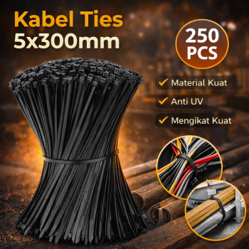 TaffGUARD Kabel Ties Nilon Organizer Heat Resistant 5x300mm 250 PCS - LW53