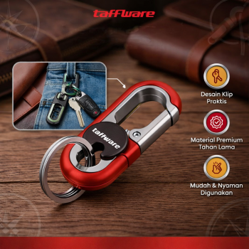 Taffware Gantungan Kunci Carabiner Keychain Clip Stainless Steel - A3746
