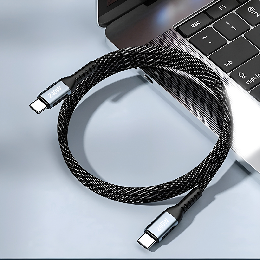 Gambar produk IBEN Kabel Data USB Type C Multifungsi Fast Charging Braided 240W 1M - GTG01