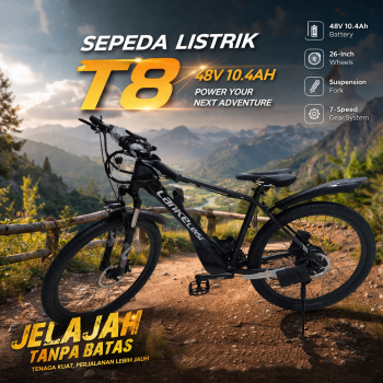 Gambar produk Lankeleisi XINCHI Sepeda Listrik Gunung MTB E-Bike 48V 10.4AH - T8