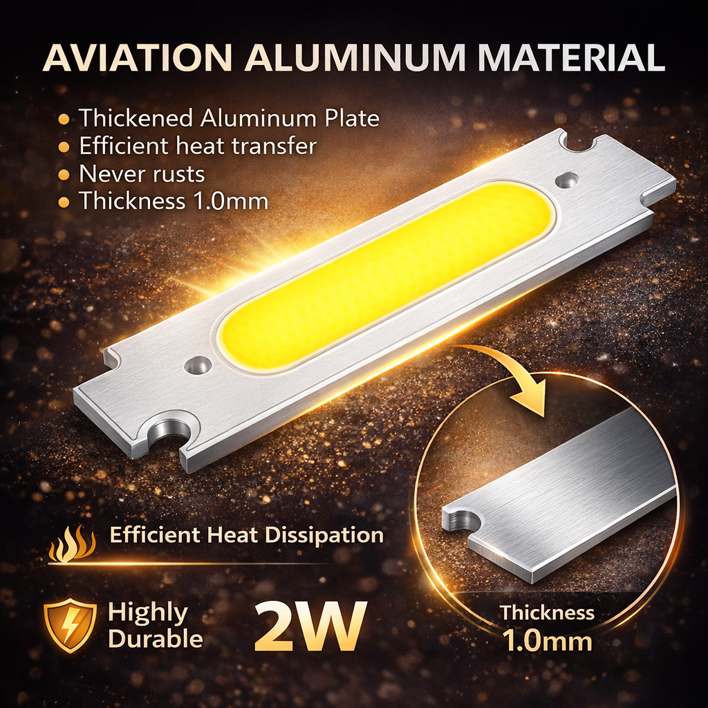 Ovicart Chip LED Lampu COB Car Interior Desk Lamp 4000-4400K 12V 2W - HO60 Gambar produk Ovicart Chip LED Lampu COB Car Interior Desk Lamp 4000-4400K 12V 2W - HO60