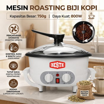Trieste Mesin Roasting Biji Kopi Sangrai Coffee Bean Roaster 750g 800W - MK-301