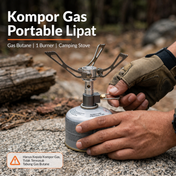 Gambar produk HEWOLF Kompor Gas Portable Lipat Ultralight 1 Burner Camping Stove - G45