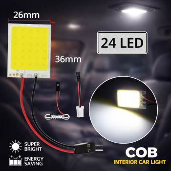 HVIERO Chip Lampu LED COB SMD Interior Mobil 6500K 5W 12V 4 PCS - MO10