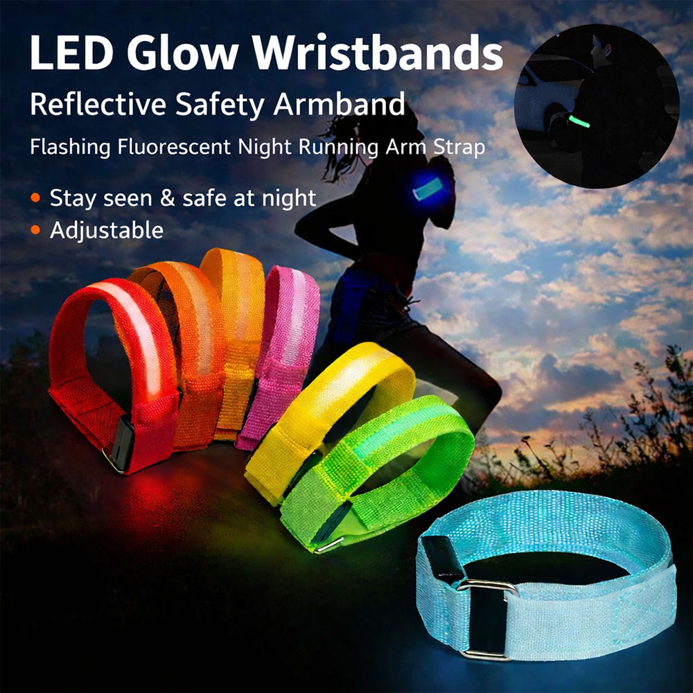 Party Dots Gelang Reflektif Reflective Safety Armband Wrist Band - CR2032 Gambar produk Party Dots Gelang Reflektif Reflective Safety Armband Wrist Band - CR2032