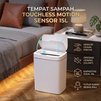 JOYPLUS Tempat Sampah Otomatis Touchless Motion Sensor Trash Bin 15L - 8624C