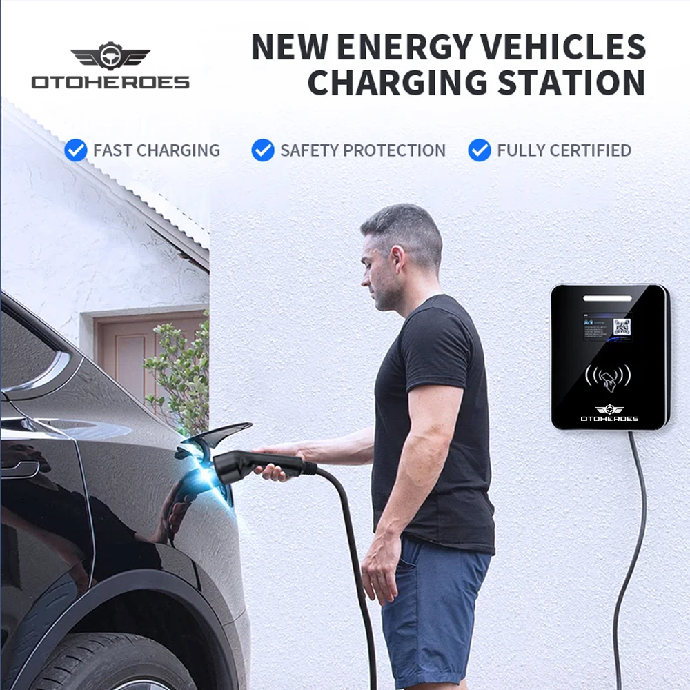 Gambar produk OTOHEROES Charger Mobil Listrik EV Card Bluetooth APP Type 2 Female 32A 7kW 1 Phase - MRS-ES-07032