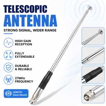 Roniware Antena HT Walkie Talkie Radio High Gain SMA Female 27-39MHz - RW48