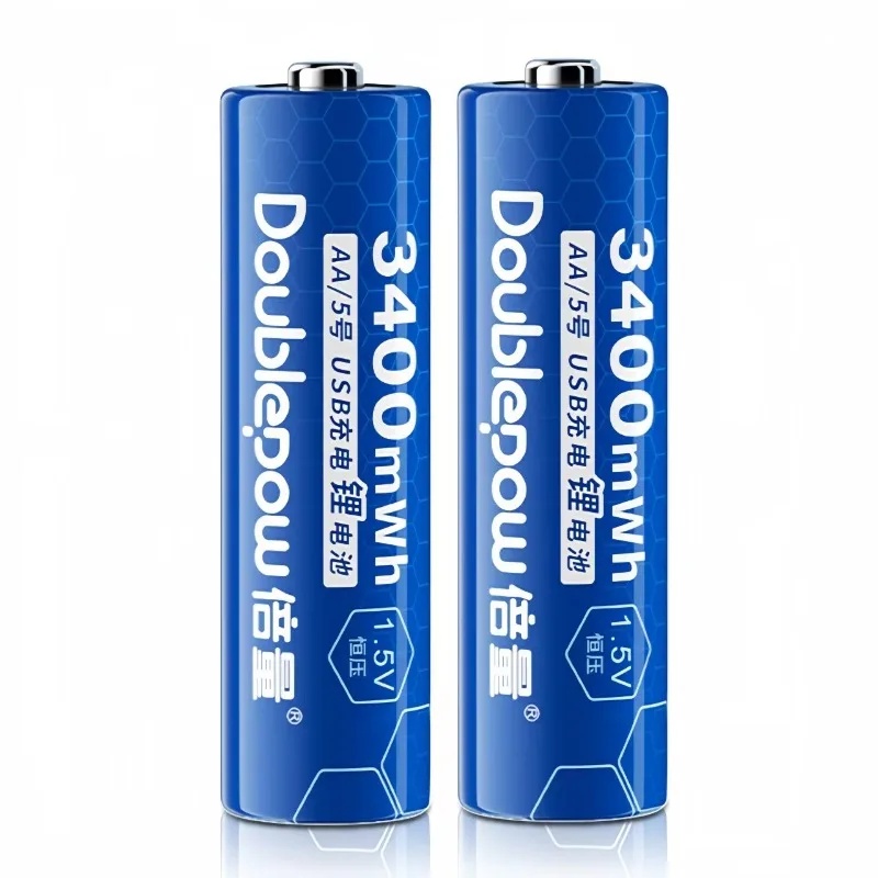 Doublepow Baterai Rechargeable AA Type C 3400mWh 1.5V 1 PCS - DP-4000 Gambar produk Doublepow Baterai Rechargeable AA Type C 3400mWh 1.5V 1 PCS - DP-4000