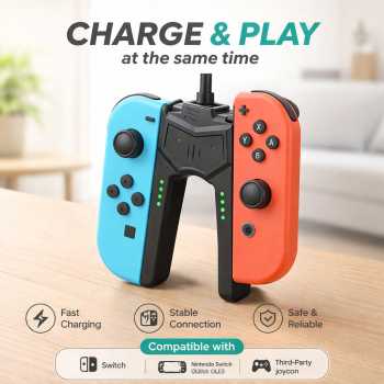 PENJOY Charging Grip Joy-Con Nintendo Switch Handle Bracket - JC120