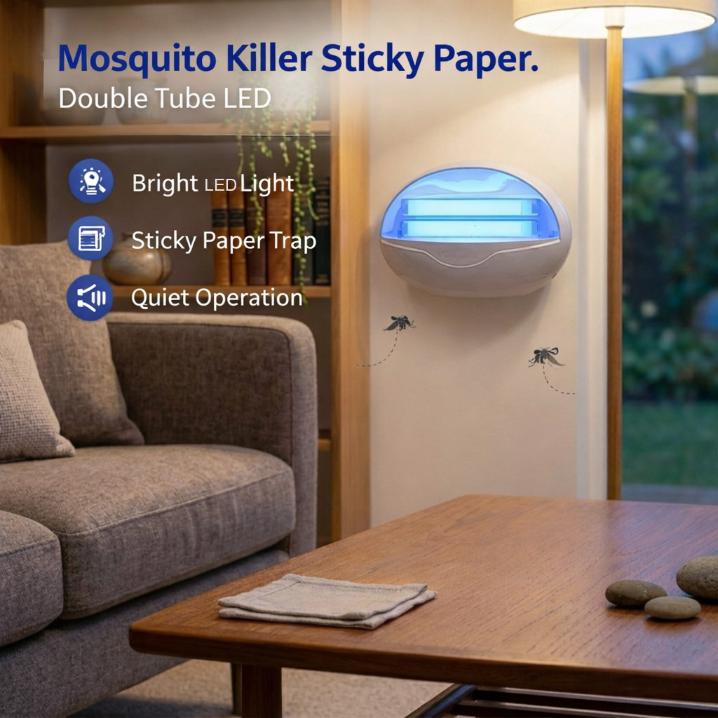 Taffware Lampu LED Anti Nyamuk Mosquito Killer Sticky Paper 35.5cm Dual Tube - BP-150 Gambar produk Taffware Lampu LED Anti Nyamuk Mosquito Killer Sticky Paper 35.5cm Dual Tube - BP-150 - Utama