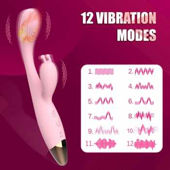 Jhion Alat Pijat Tubuh Elektrik Vibrator 12 Speed USB Waterproof - S015