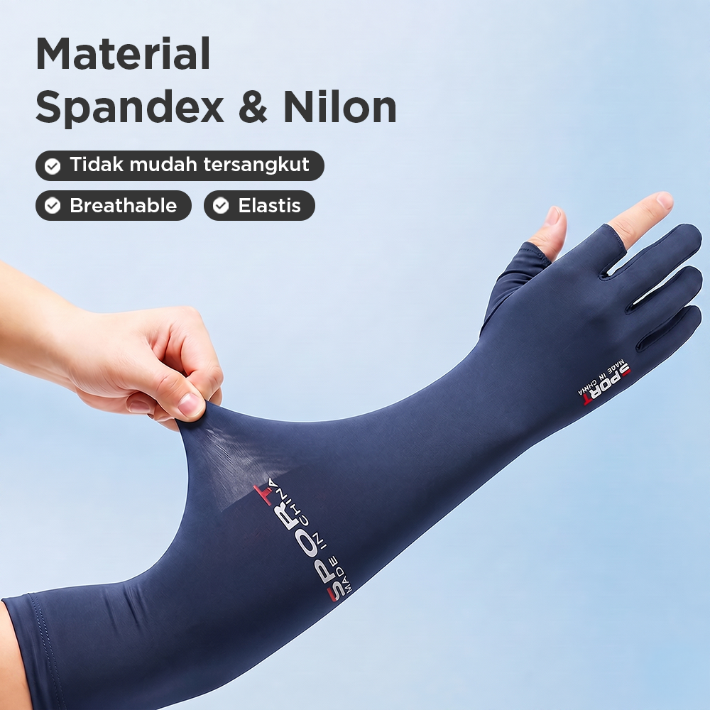 YXST Sarung Tangan Panjang Manset Sleeve Two Fingers Sunscreen Spandex - SP10 Gambar produk YXST Sarung Tangan Panjang Manset Sleeve Two Fingers Sunscreen Spandex - SP10 - 2