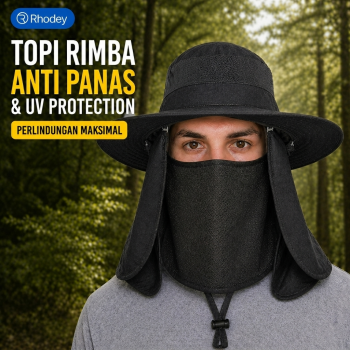 Rhodey Topi Rimba Outdoor Anti UV Waterproof Boonie Hat Nylon - AFS5