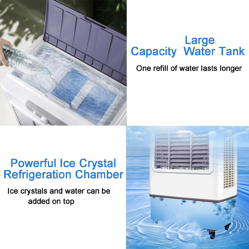 TaffHOME Kipas Air Cooler Industrial Pendingin 3 Speed 8.5m/s 135W 40L - 5000 Gambar produk TaffHOME Kipas Air Cooler Industrial Pendingin 3 Speed 8.5m/s 135W 40L - 5000